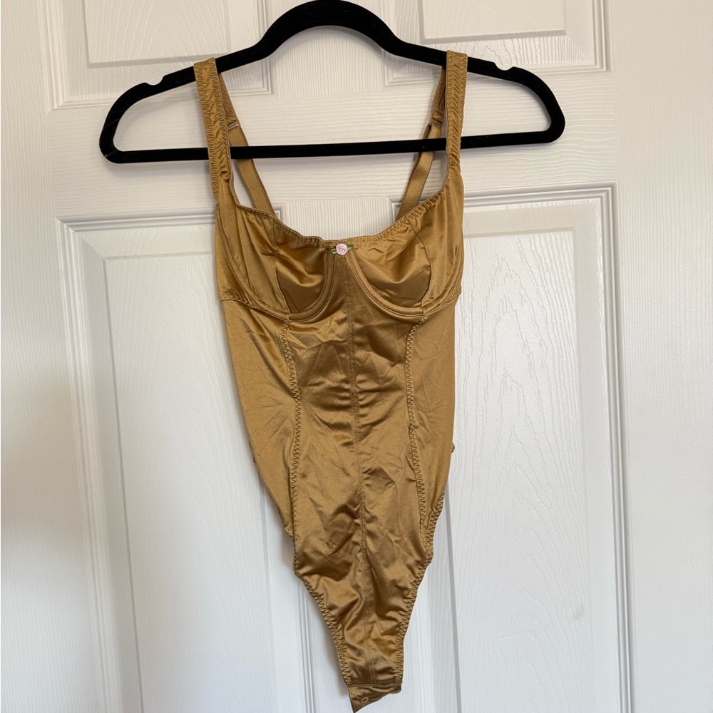 SALE SKIMS Gold Satin Bralette